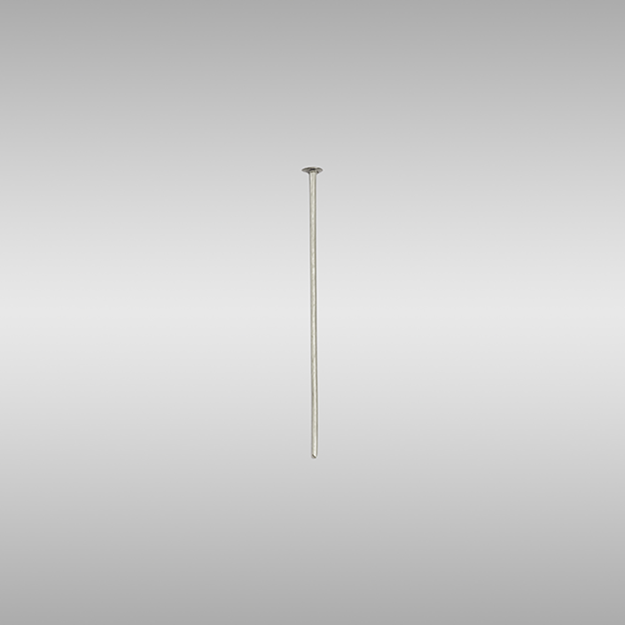 C90011  Flat Head Pins Polished Chrome 38mm